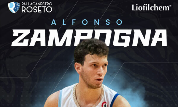 Roseto, pallacanestro ha confermato il play Alfonso Zampogna